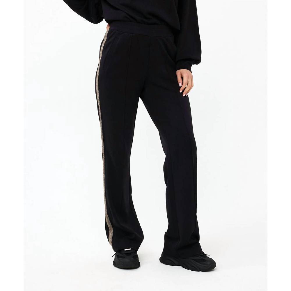 NEW ESQUALO lurex tape modal pant in black